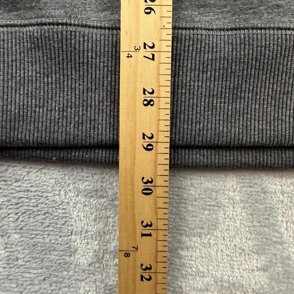 Burton Hoodie Mens Medium Gray Dryride Fleece Pullover Zipper Pocket Lined - Picture 13 of 14